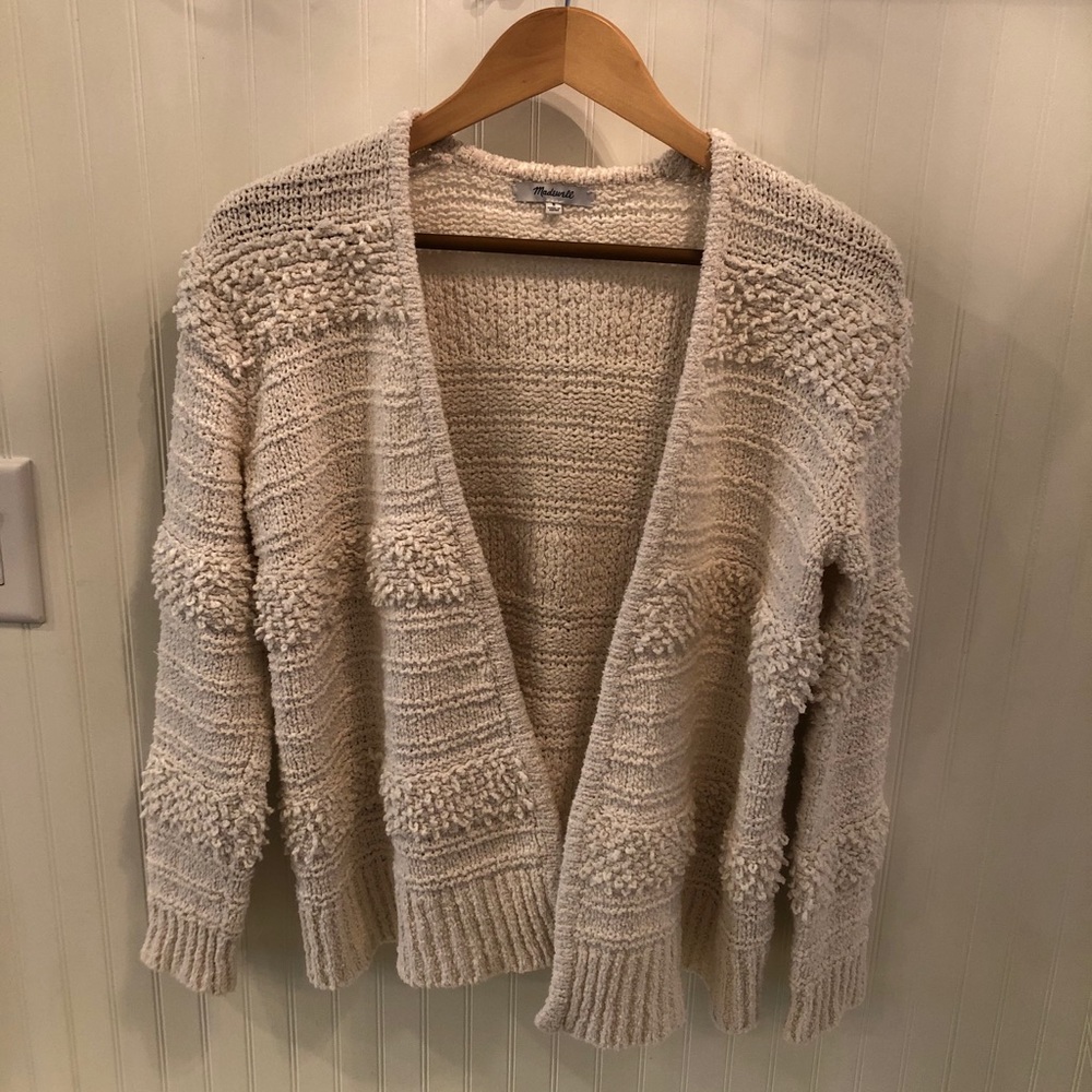 Madewell textured open front sweater